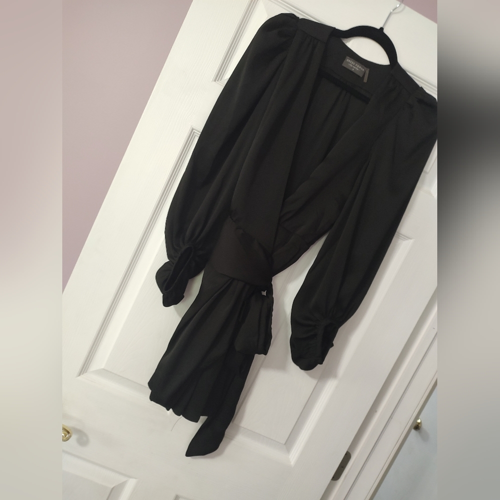 Black Mini Wrap Dress..
